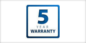 5 Year Warranty